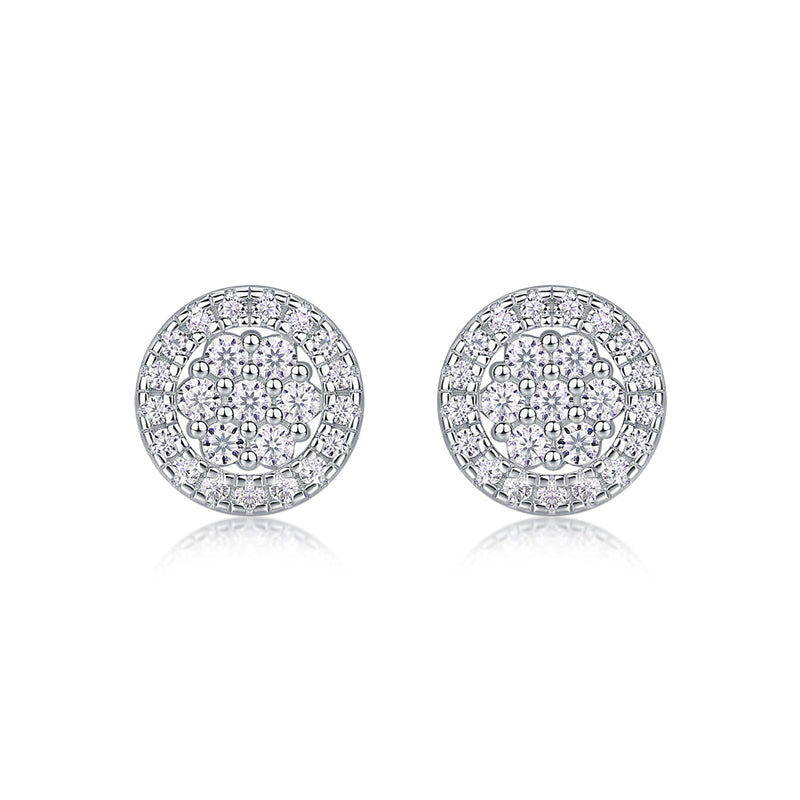Fashionable Round Diamond Earrings for Women