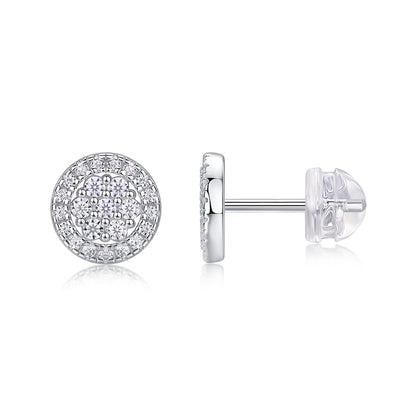 Fashionable Round Diamond Earrings for Women