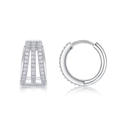 Fashionable Round Moissanite Earrings for Women