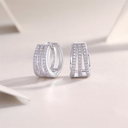 Fashionable Round Moissanite Earrings for Women