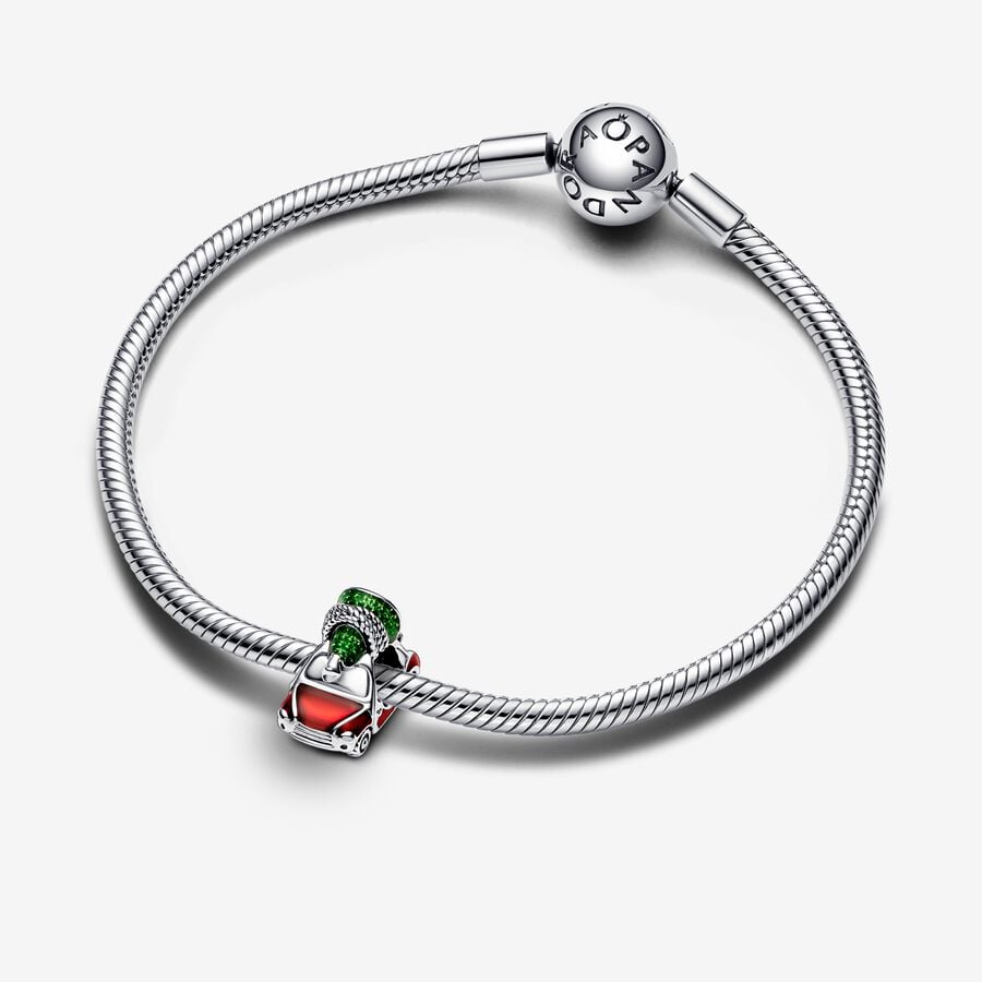 Festive Car & Christmas Tree Charm