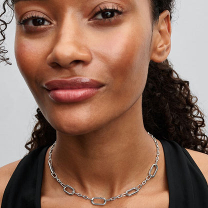 Sterling Silver Five Links Chain Necklace