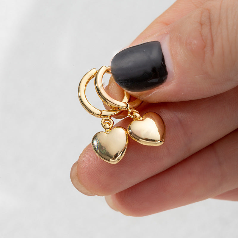 Geometric 18K Gold Plated Stud Earrings - Sweet & Edgy Minimalist Design for Women