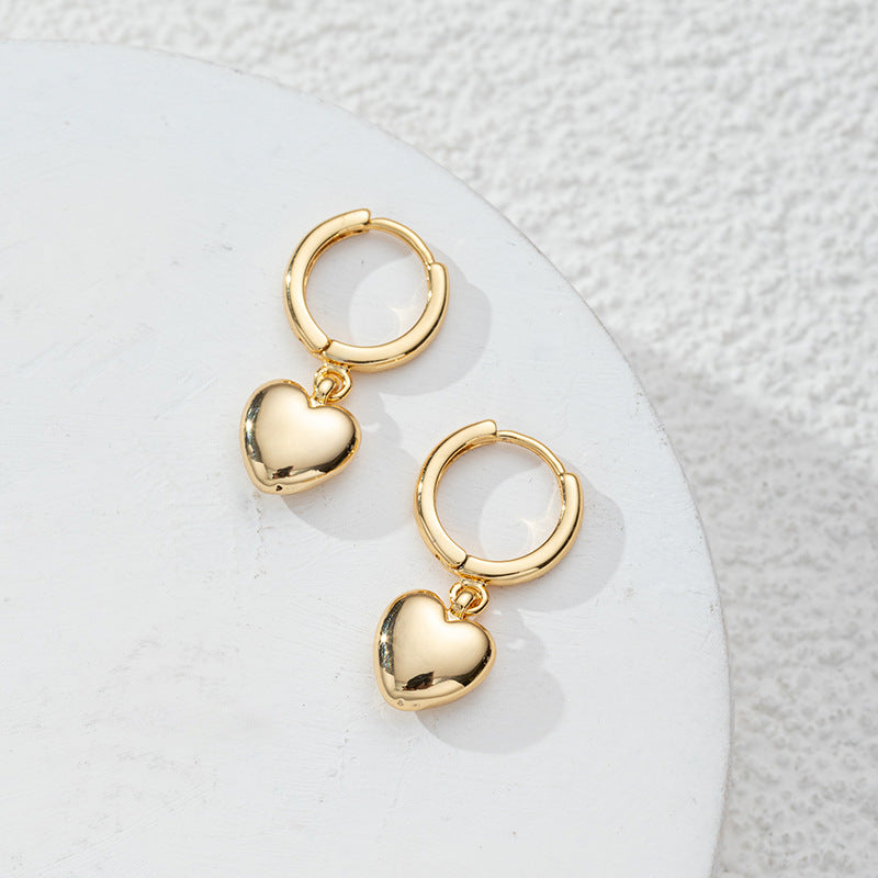 Geometric 18K Gold Plated Stud Earrings - Sweet & Edgy Minimalist Design for Women