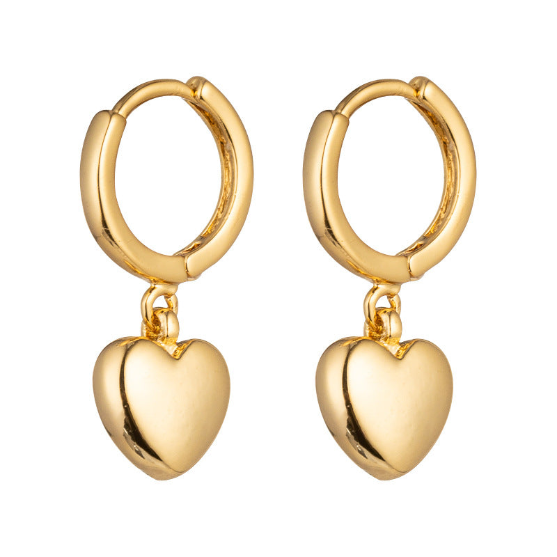 Geometric 18K Gold Plated Stud Earrings - Sweet & Edgy Minimalist Design for Women