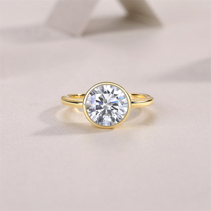Geometric Circle Diamond Ring for Women