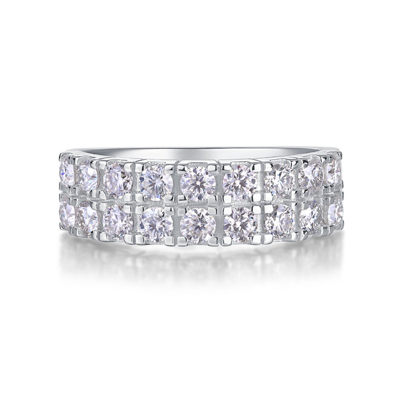 Geometric Circle Diamond Ring for Women