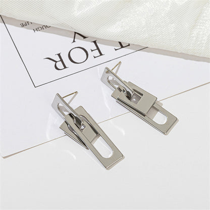 Geometric Circle Earrings - Thick White K Gold/Genuine Gold/White Gold Plated Copper in Multiple Sizes