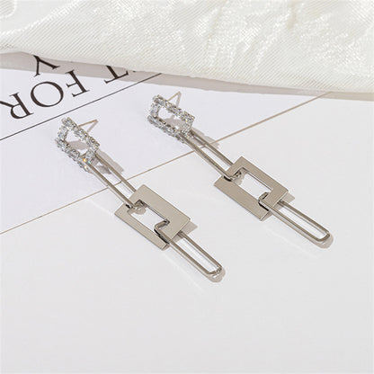 Geometric Circle Earrings - Thick White K Gold/Genuine Gold/White Gold Plated Copper in Multiple Sizes