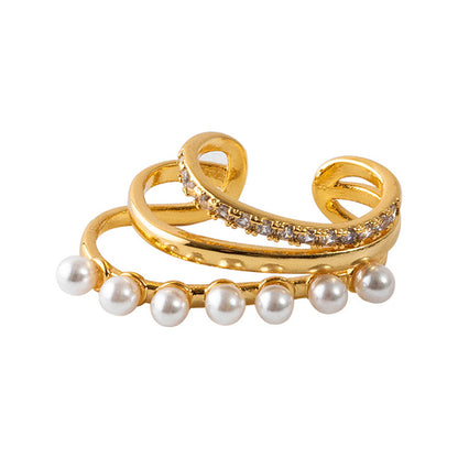 Geometric Gold Plated Hoop Earrings for Women - Light Luxury Circle Design Everyday Jewelry