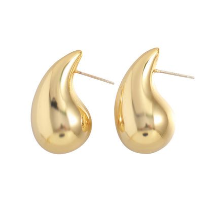Geometric Gold & Silver Plated Stud Earrings for Women - Large Medium Small Sizes | Minimalist Everyday Jewelry