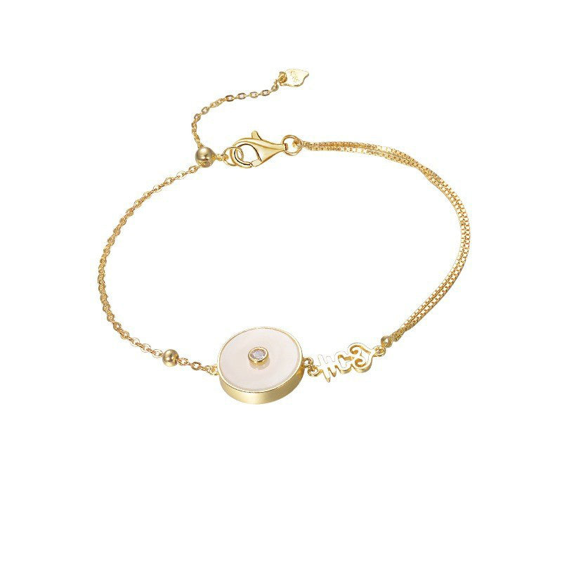 Geometric Jade Bracelet 925 Silver Elegant Jewelry