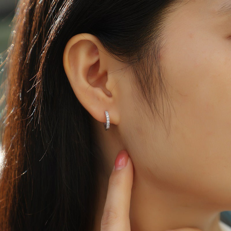 Geometric Moissanite Earrings for Office Wear