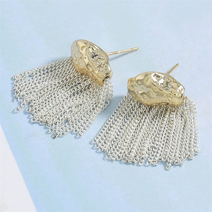 Geometric Open Hoop Earrings in Genuine Gold Plating