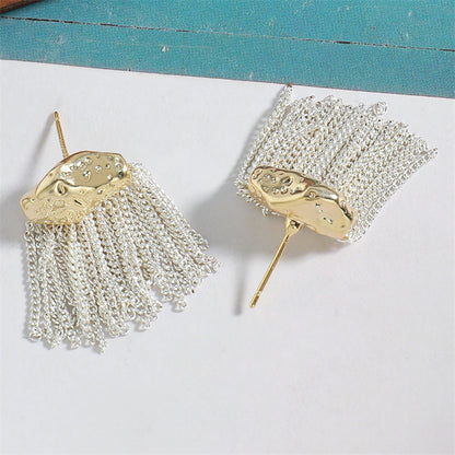 Geometric Open Hoop Earrings in Genuine Gold Plating
