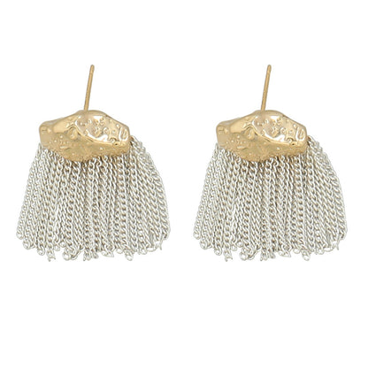 Geometric Open Hoop Earrings in Genuine Gold Plating
