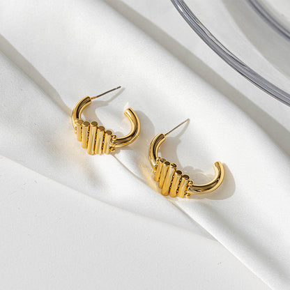 Geometric Square Stud Earrings in 925 Silver & 18K Gold Plating - Sweet & Edgy Rivet Design for Women