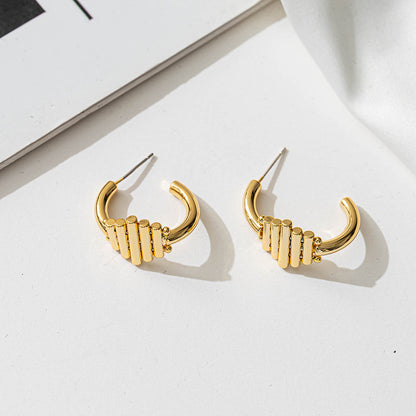 Geometric Square Stud Earrings in 925 Silver & 18K Gold Plating - Sweet & Edgy Rivet Design for Women