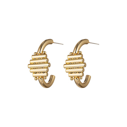 Geometric Square Stud Earrings in 925 Silver & 18K Gold Plating - Sweet & Edgy Rivet Design for Women