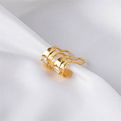 Geometric Tragus Clip Earrings in Gold & Gold-Tone - Sweet & Edgy No-Piercing Ear Cuffs for Women