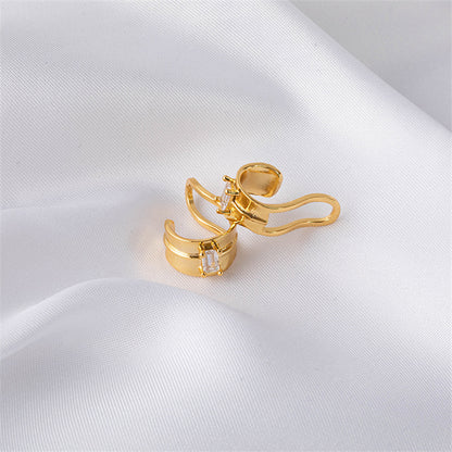 Geometric Tragus Clip Earrings in Gold & Gold-Tone - Sweet & Edgy No-Piercing Ear Cuffs for Women