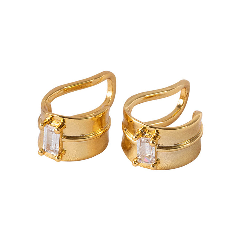Geometric Tragus Clip Earrings in Gold & Gold-Tone - Sweet & Edgy No-Piercing Ear Cuffs for Women