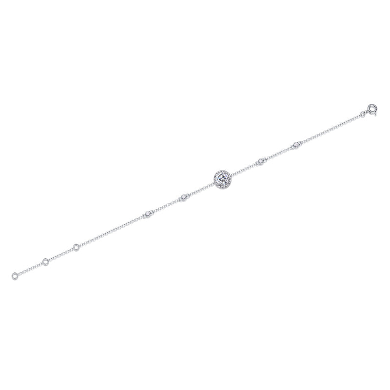 Glamorous Round Moissanite Bracelet for Office and Commuting