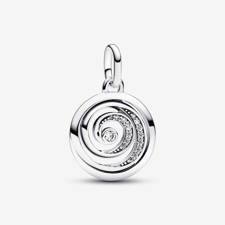 Gratitude Spiral Medallion Charm
