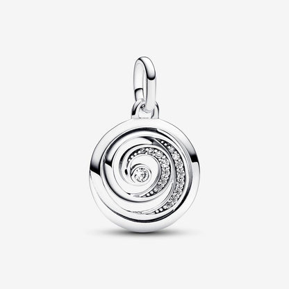 Gratitude Spiral Medallion Charm