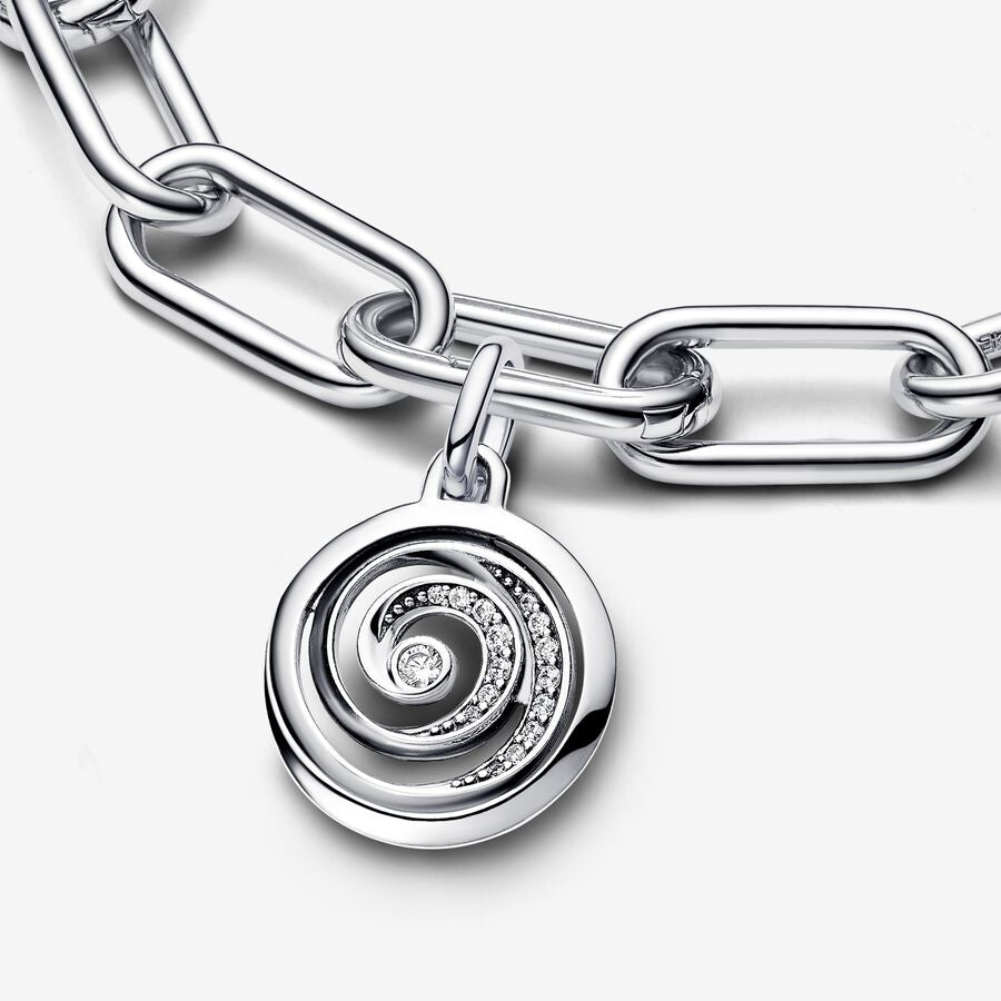 Gratitude Spiral Medallion Charm