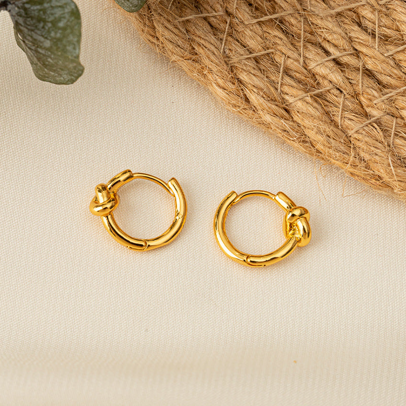 Handmade Geometric 925 Silver & Gold Plated Stud Earrings - Minimalist Lightweight Everyday Jewelry for Women