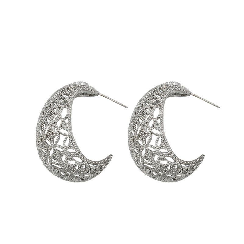 Handmade Geometric Oval Hoop Earrings in Gold & Silver Plating - Minimalist Statement Jewelry for Women