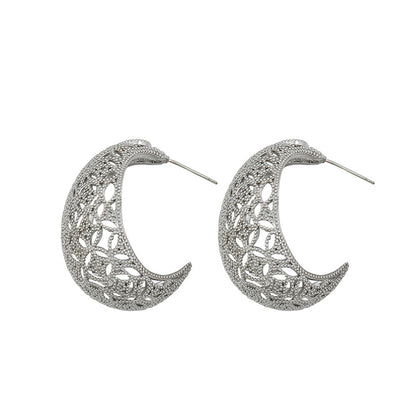 Handmade Geometric Oval Hoop Earrings in Gold & Silver Plating - Minimalist Statement Jewelry for Women
