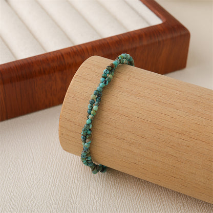 Handmade Hubei Turquoise & 925 Silver Ruyi Bracelet - Chinese Style Geometric Unisex Jewelry, Electroplated