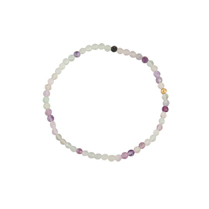 Handmade Square Geometric Vintage Bracelet Set - Zircon, Fluorite, African Turquoise, Glass Beads & Copper Electroplated Jewelry