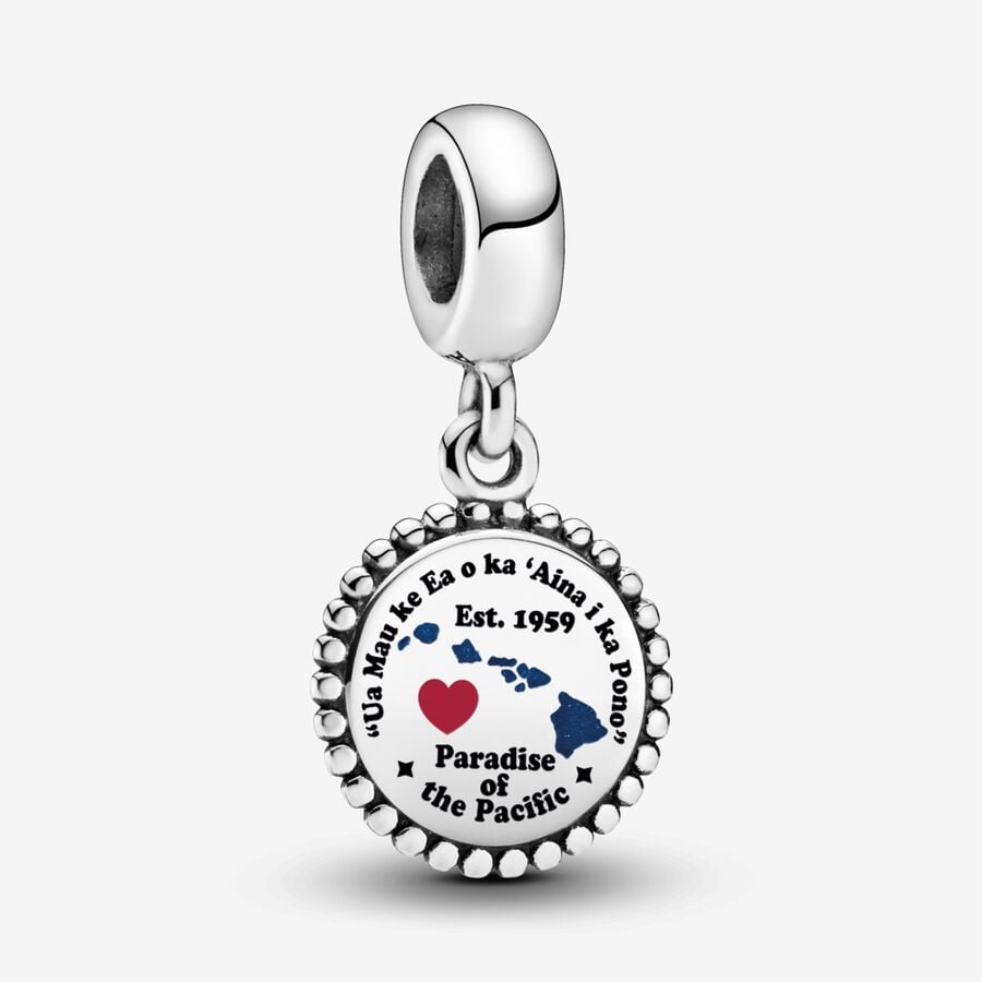 Hawaiian Heart Silhouette Charm