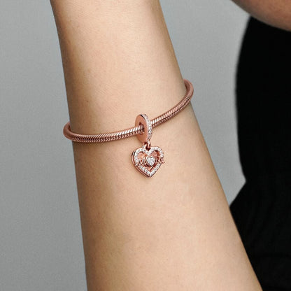 Heart & Mum Dangle Charm