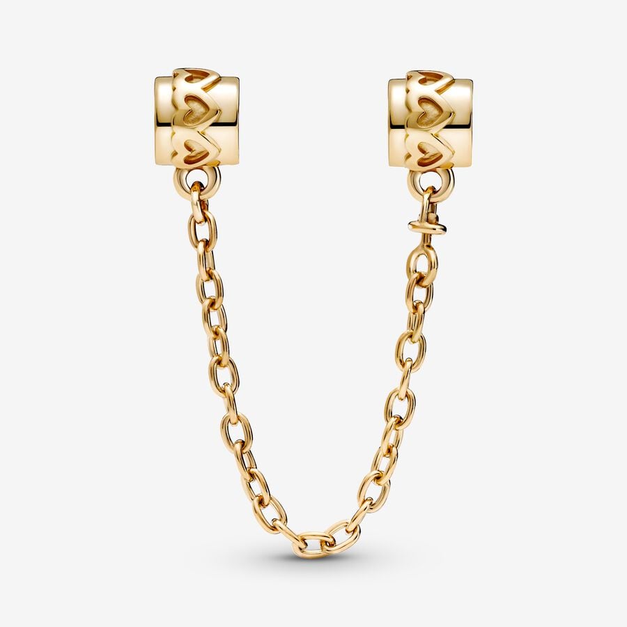 Hearts Safety Chain Charm
