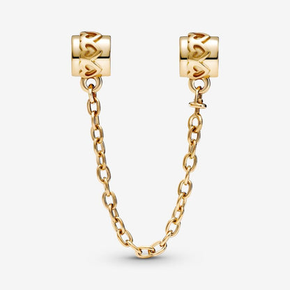 Hearts Safety Chain Charm