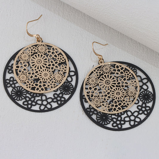 Handcrafted Copper Floral Earrings - Ethnic Style Statement Jewelry for Women