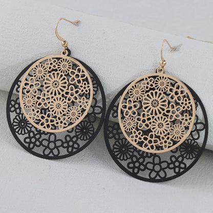 Handcrafted Copper Floral Earrings - Ethnic Style Statement Jewelry for Women
