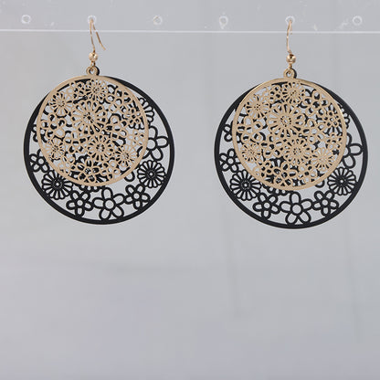 Handcrafted Copper Floral Earrings - Ethnic Style Statement Jewelry for Women