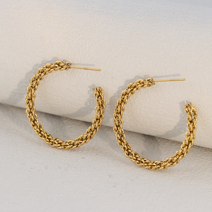 Stainless Steel Circle Ear Ornaments - Versatile Accessories