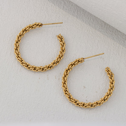 Stainless Steel Circle Ear Ornaments - Versatile Accessories