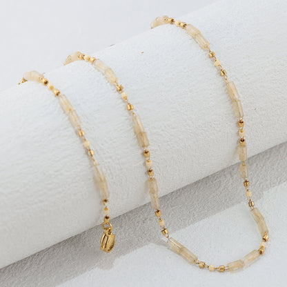 Stainless Steel Gold Geometric Necklace - Elegant Accessory for Women