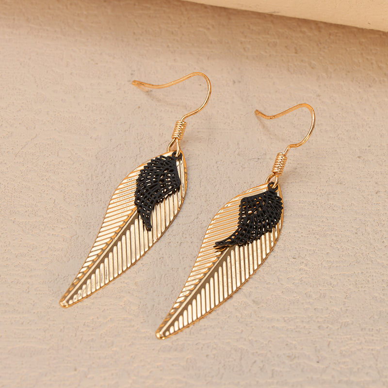 Classic Gold Leaf Earrings - Symmetrical and Asymmetrical Design