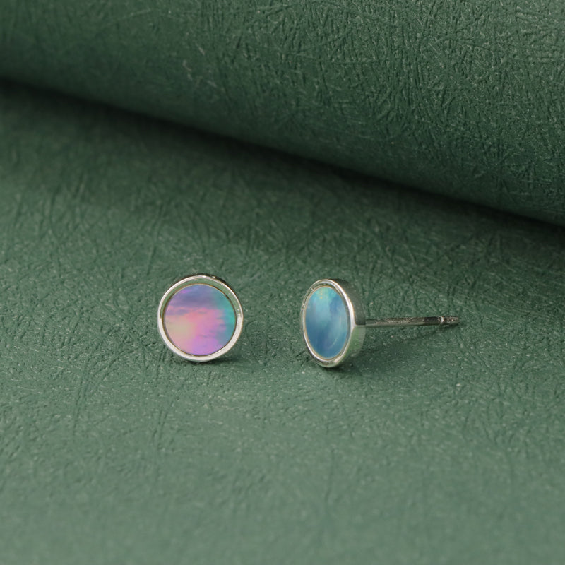 Rainbow Stainless Steel Geometric Stud Earrings - Chic Style