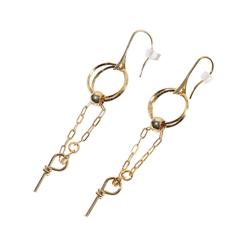 Initial Letter Hoop Earrings - Genuine Gold Plated Copper Geometric Jewelry for Women