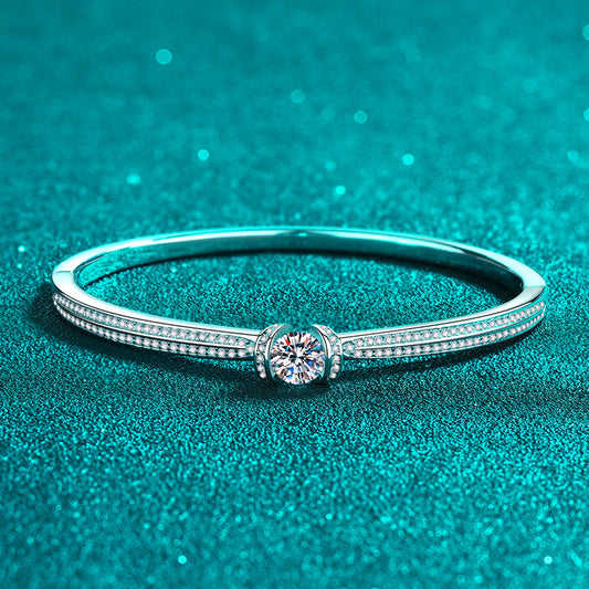 Instagram Zodiac Botanical Bracelet 1.76ct Moissanite 46x56mm  925 Silver 5-Layer Rhodium