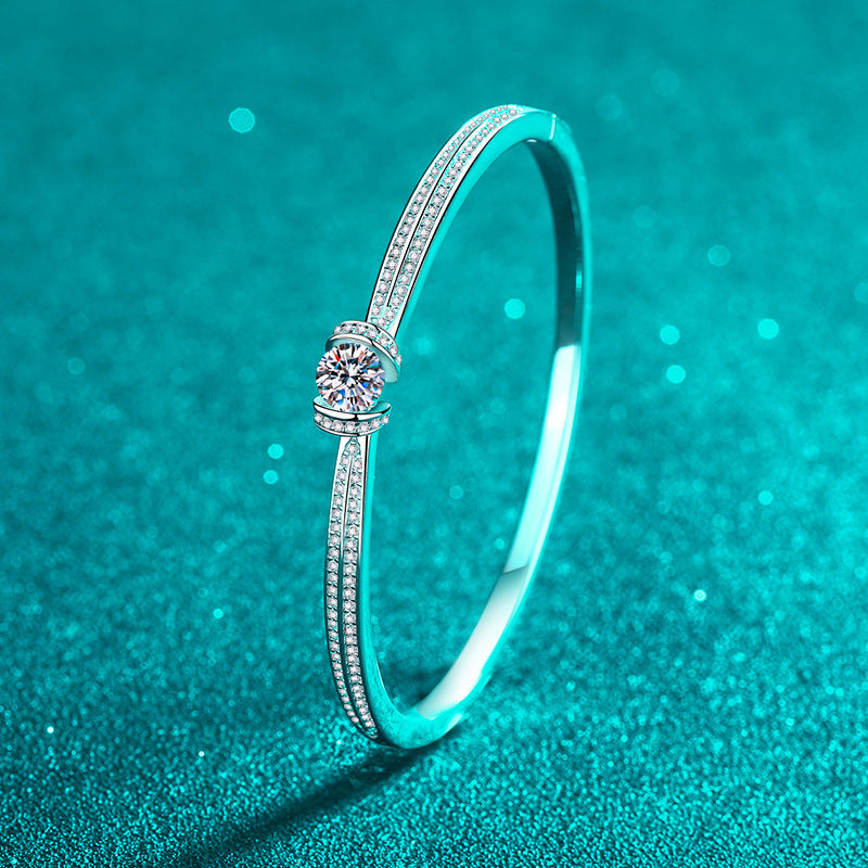 Instagram Zodiac Botanical Bracelet 1.76ct Moissanite 46x56mm  925 Silver 5-Layer Rhodium